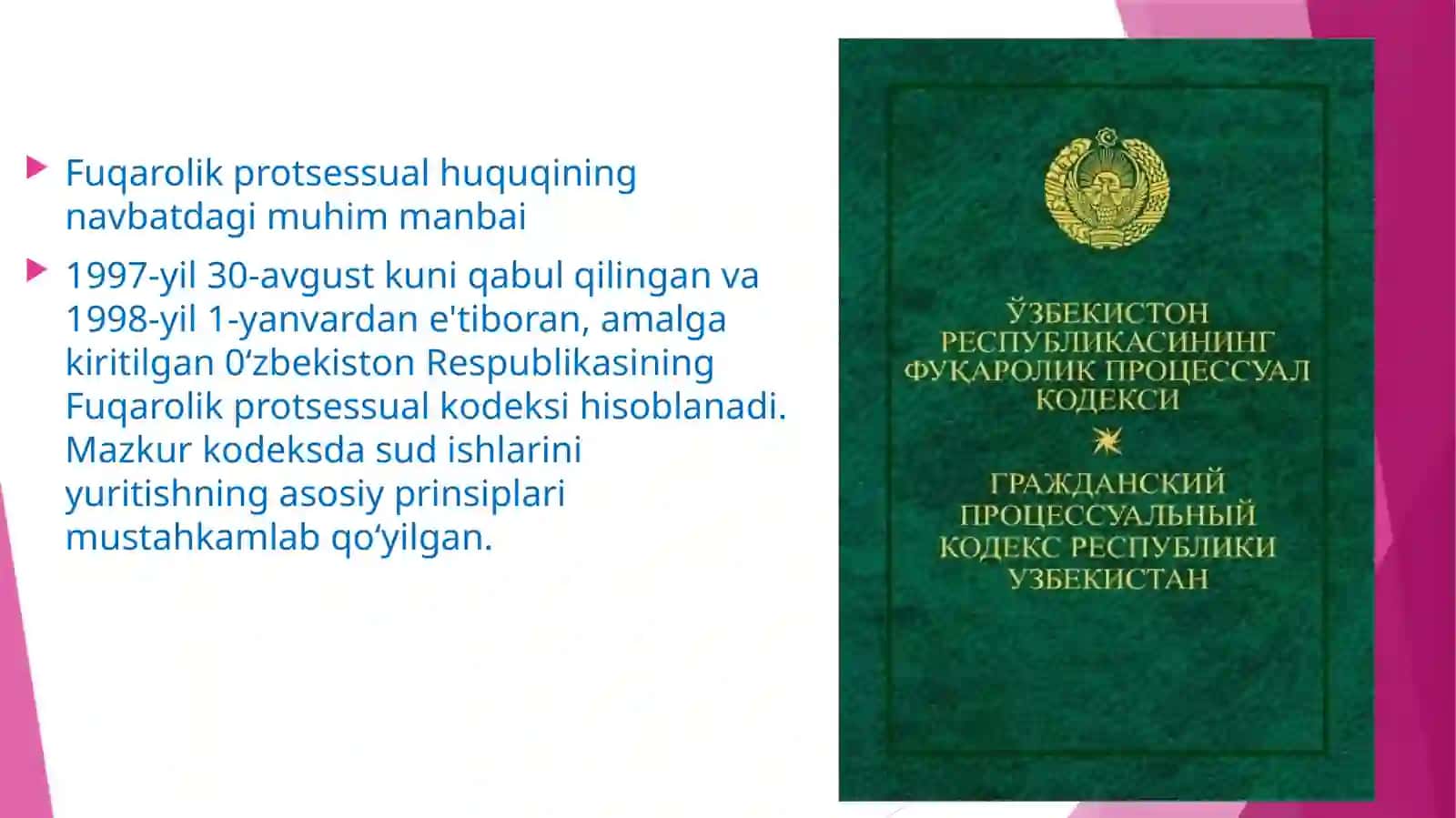 Fuqarolik protsessi prinsiplari 2