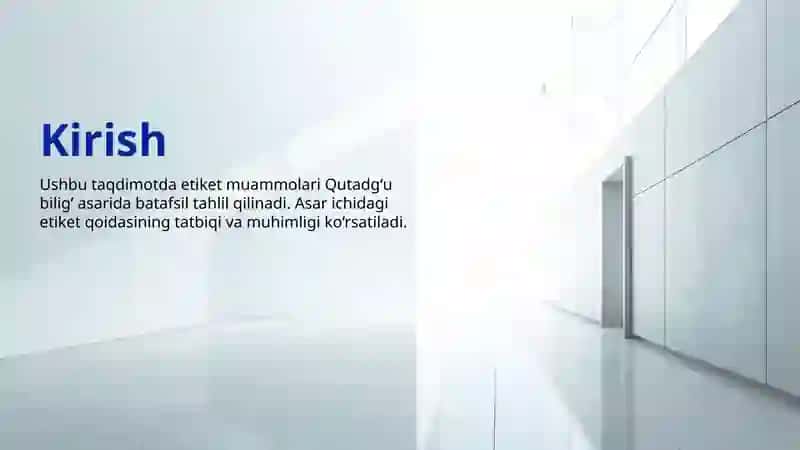 Etiket muammolari Qutadgʻubiligʼʼasarida 2
