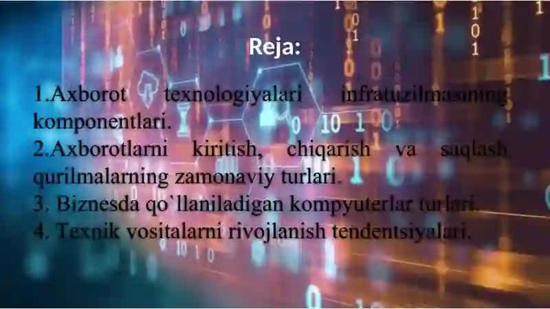 Axborot texnologiyalariining infratuzilmalari 2