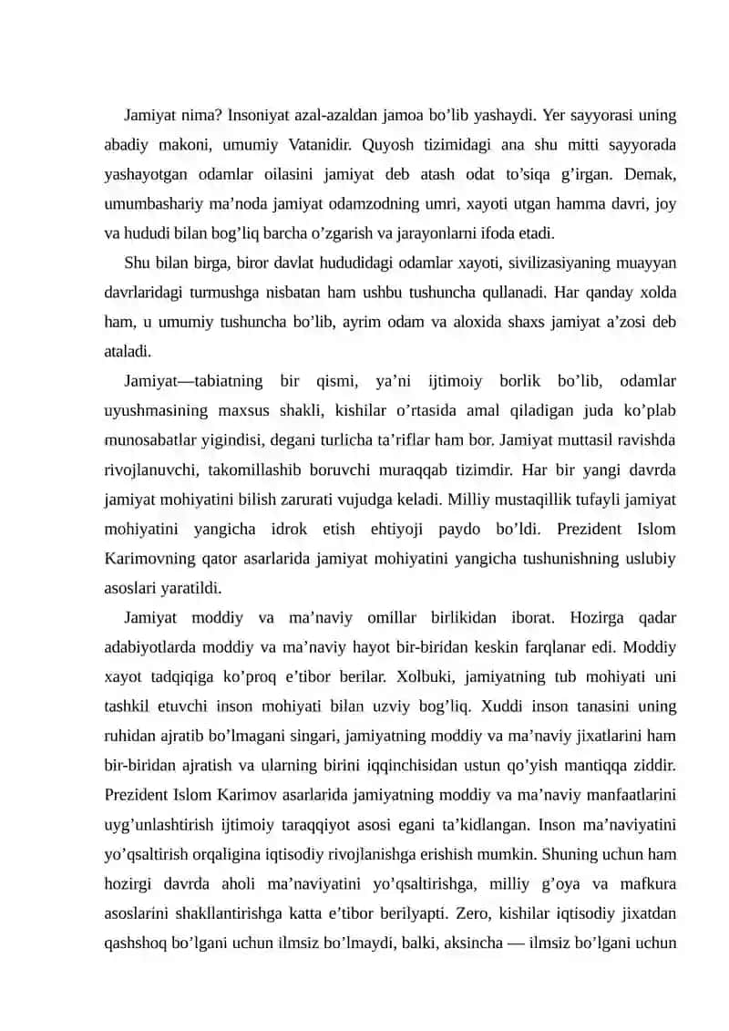 Jamiyat falsafasi 2