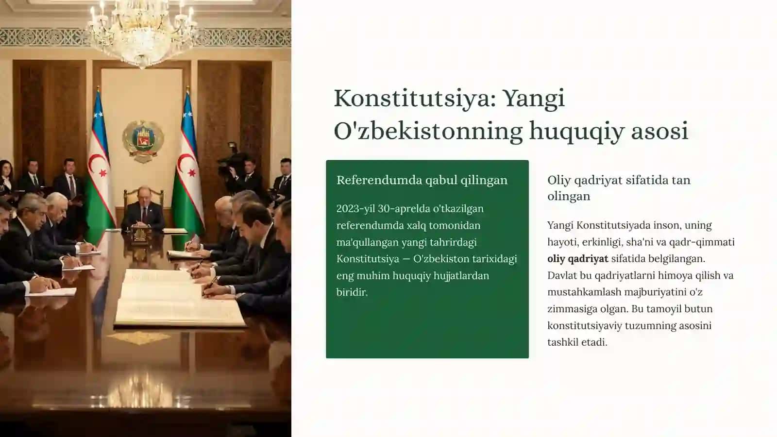 Konstitutsiya: Yangi O'zbekistonning huquqiy asosi 2