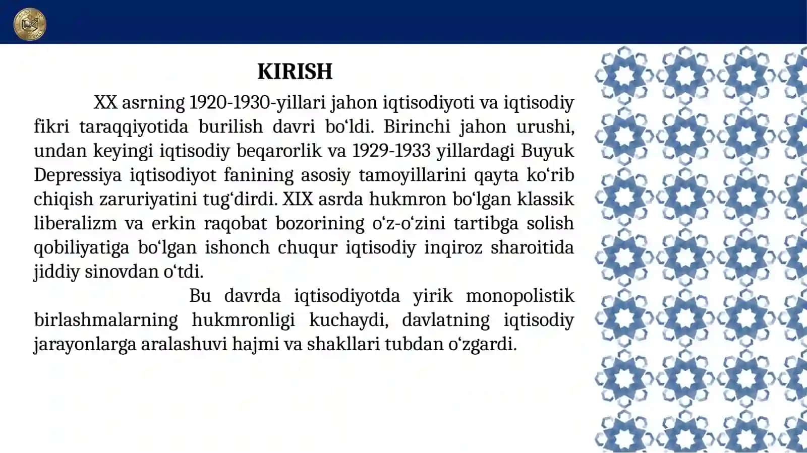 8-Mavzu:Neoliberalizm g‘oyalarining mohiyati va ahamiyati 2