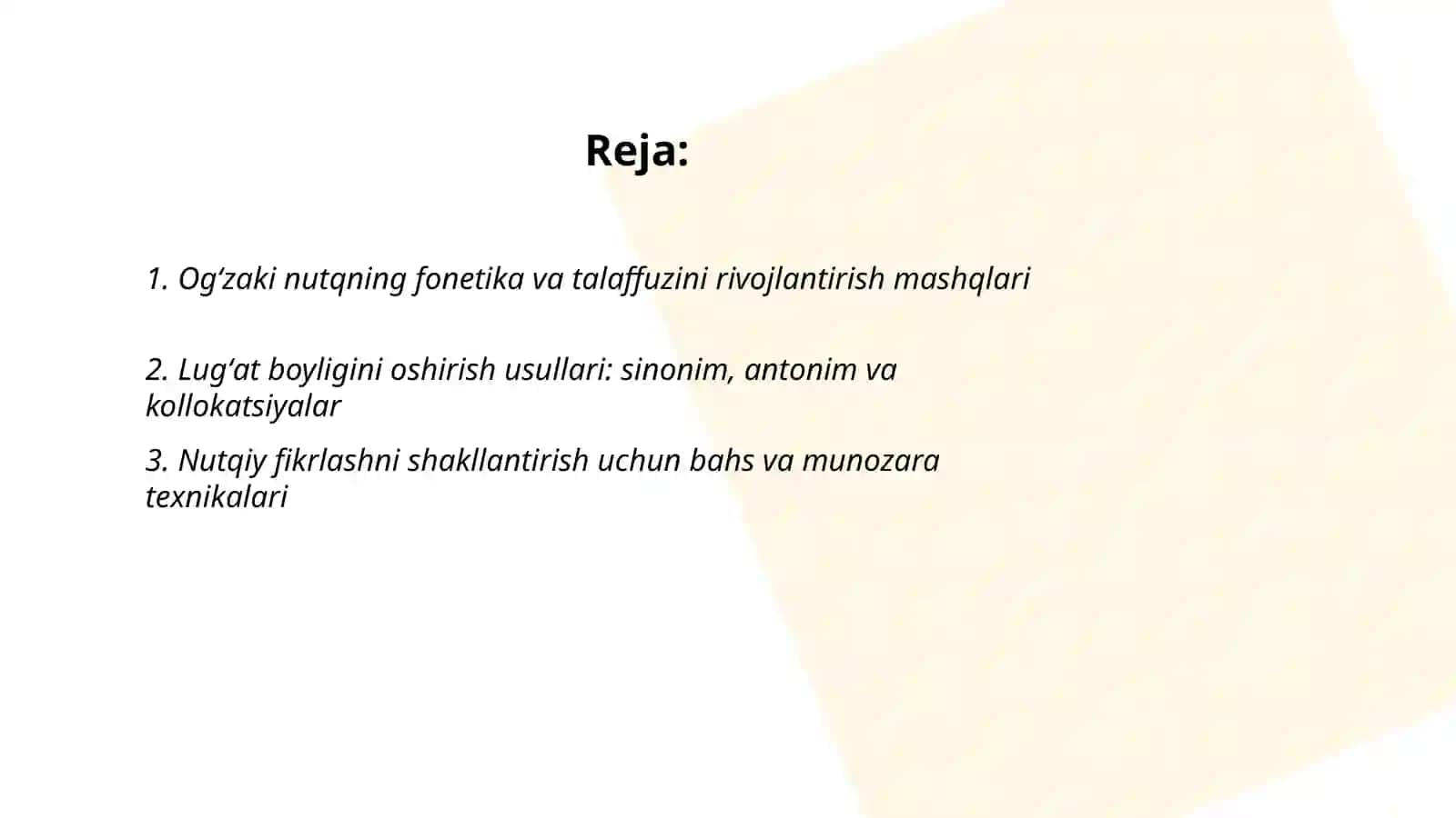 Ogʻzaki nutqini rivojlantirish mashqlari 2