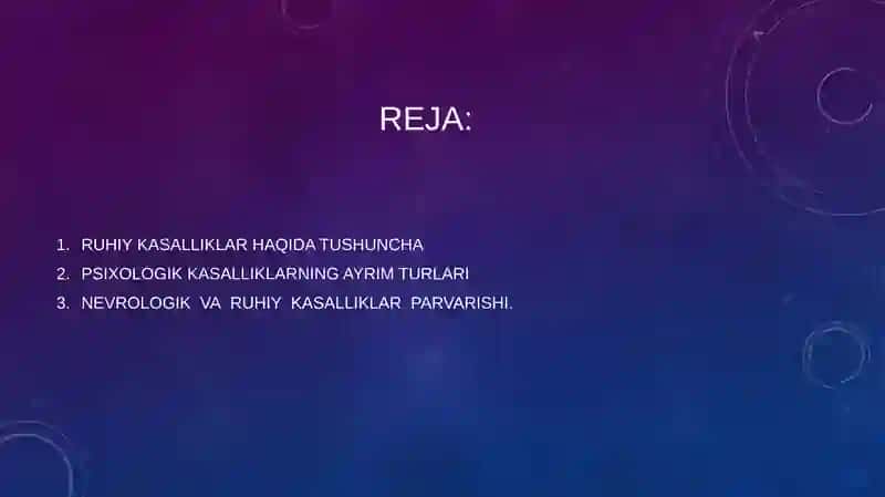 Ruhiy kasalliklar haqida tushuncha 2
