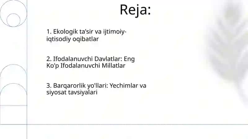 Ifloslanishning Globallashishi va Yechimlari 2