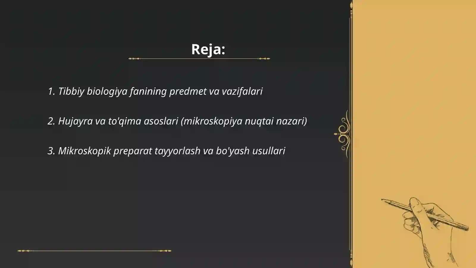Tibbiy Biologiya Faniga Kirish 2
