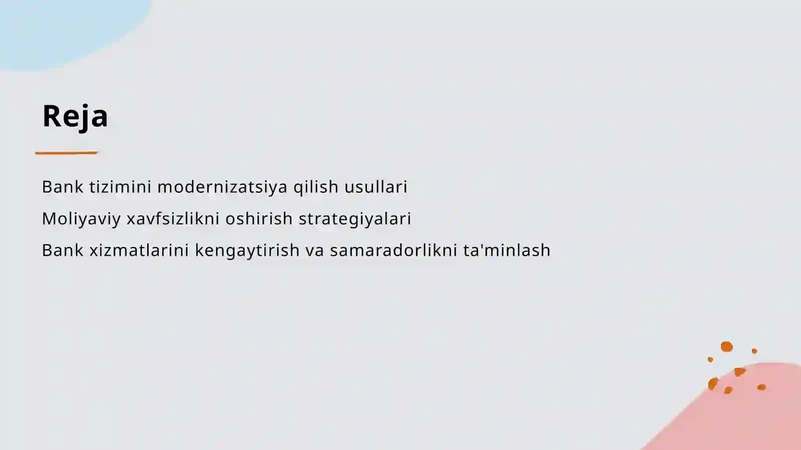 Ózbekistonda bank tizimini takomillashtirish yóllari 2