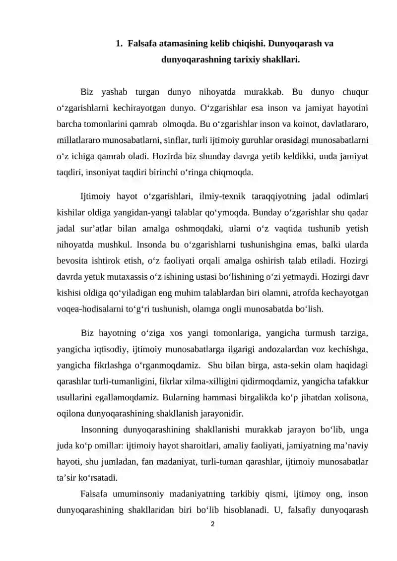 Borliq va uning mavjudlik shakllari 2