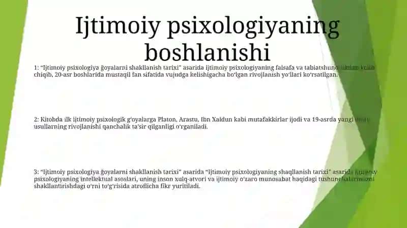 Ijtimoiy Psixologik Ğoyalarni Shakllanish Tarixi 2
