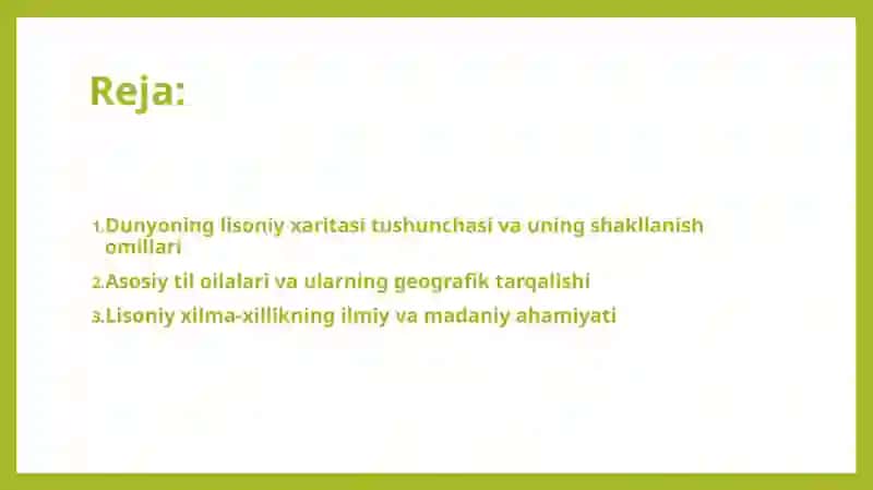 Dunyoning lisoniy xaritasi 2