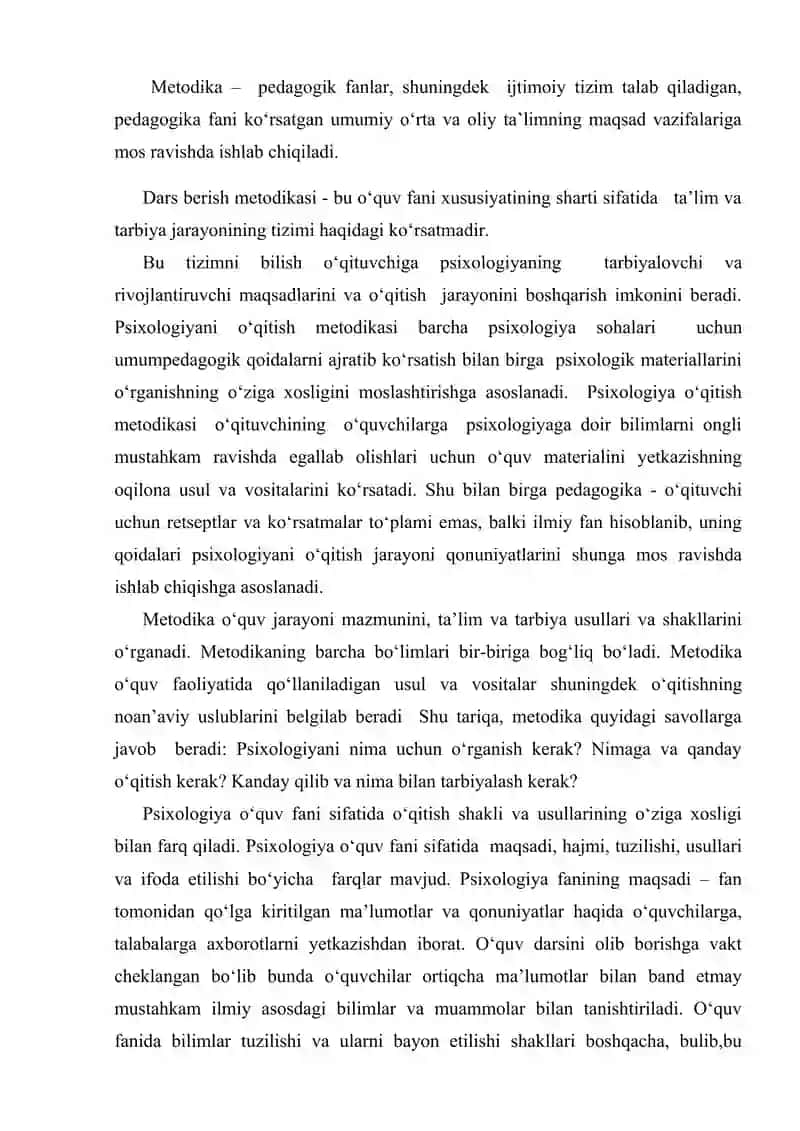 Psixalogiya fanlarini ōqitish metodikasining dolzarb muammolari 2