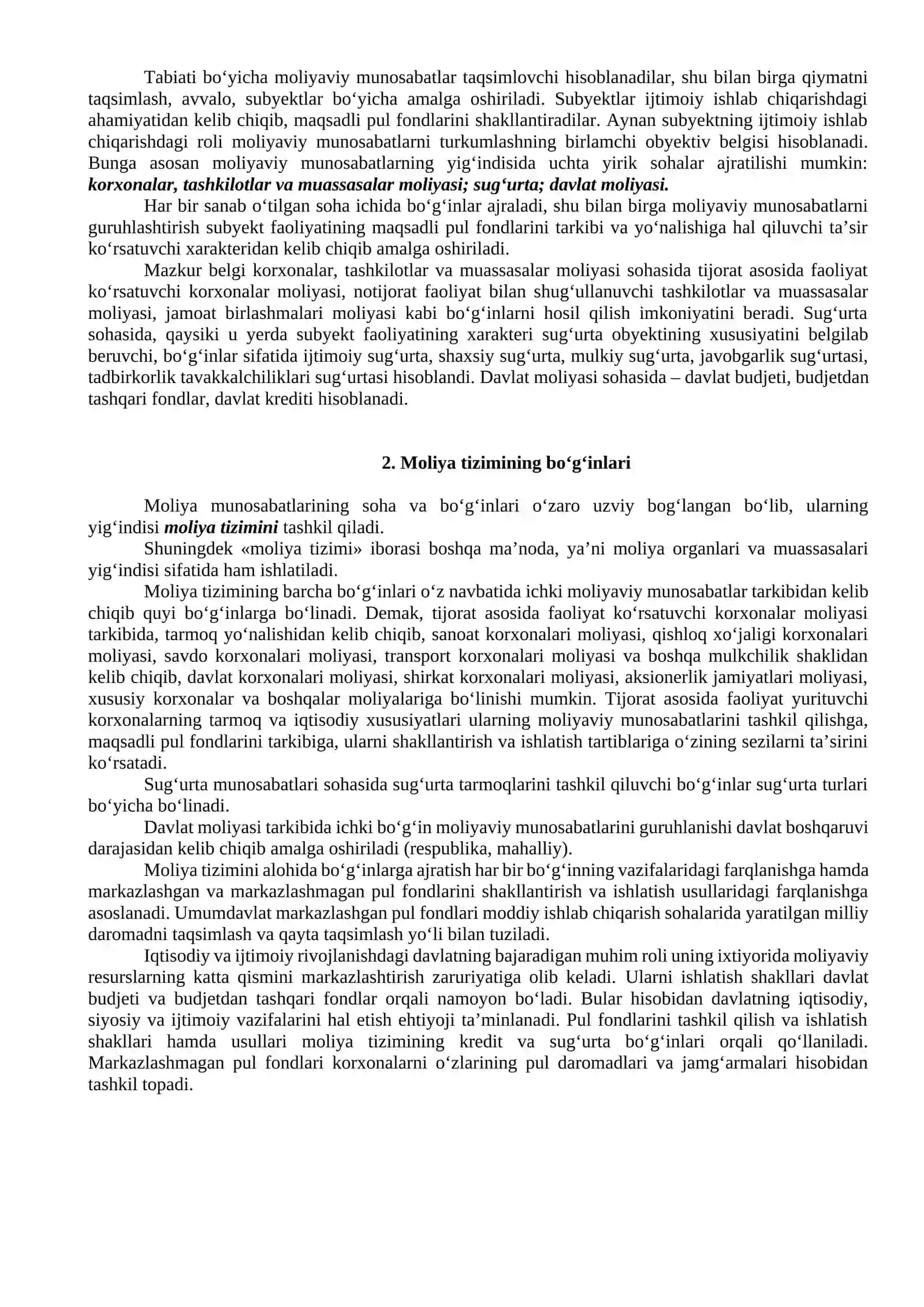 Moliya siyosati, mexanizmi va tizimi 2