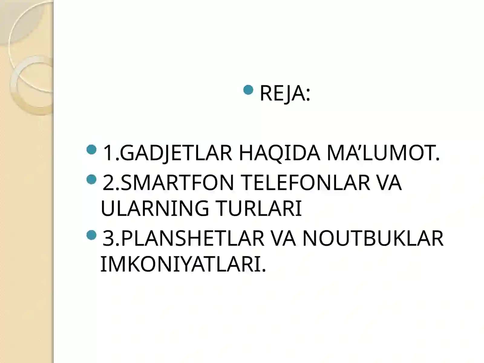 ZAMONAVIY RAQAMLI GADJETLAR 2