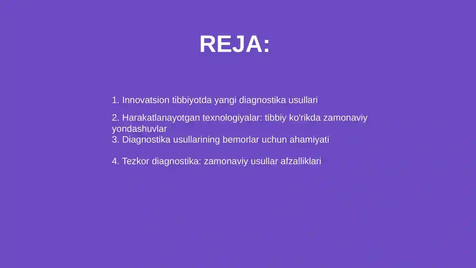 Innovatsion tibbiyotda diagnostika ussullari va ularning ahamiyati 2