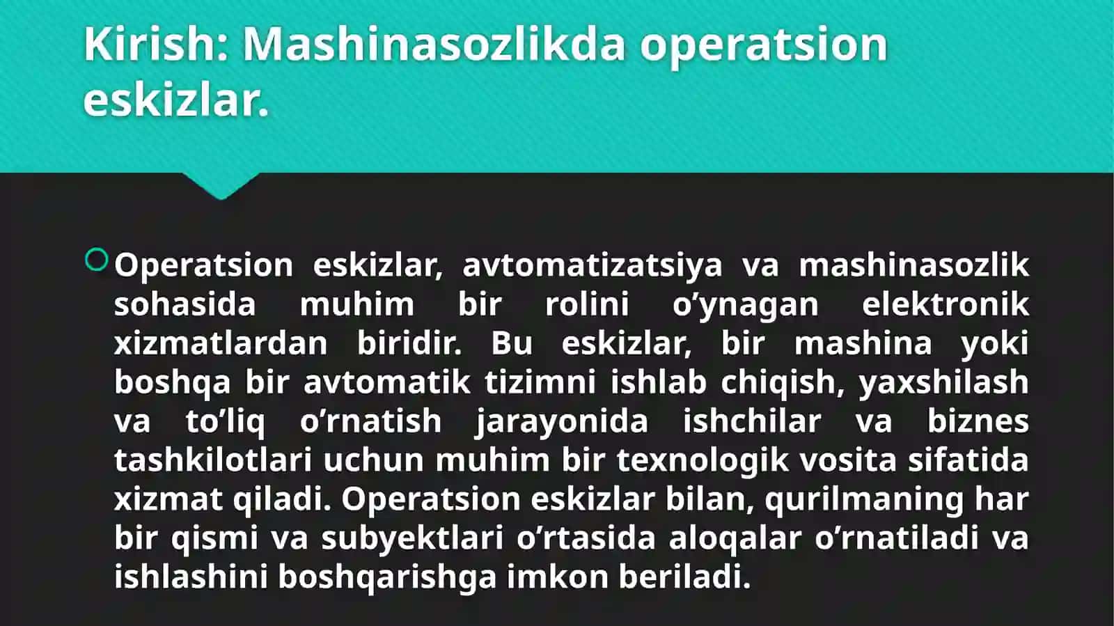 Operatsion eskizlar haqida tushuncha 2