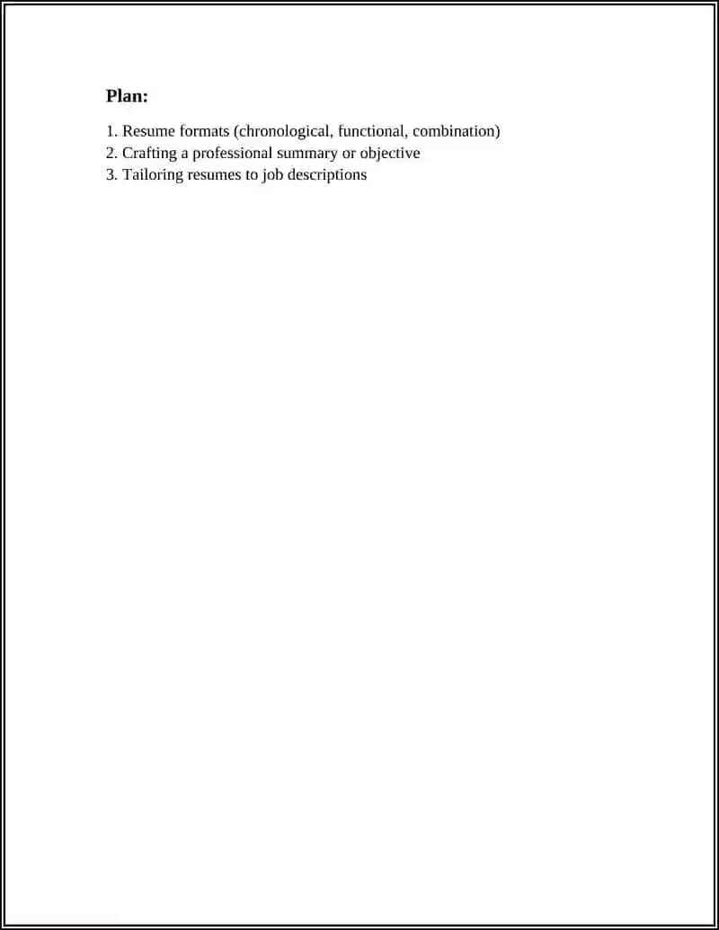 Resume Writing Formats 2