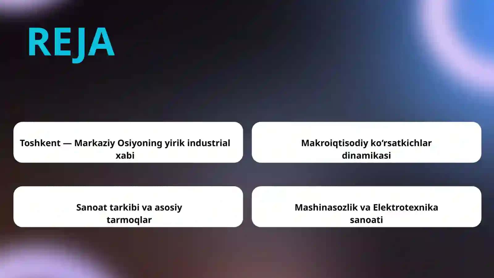 Toshkent Shahri Industrial Reja 2