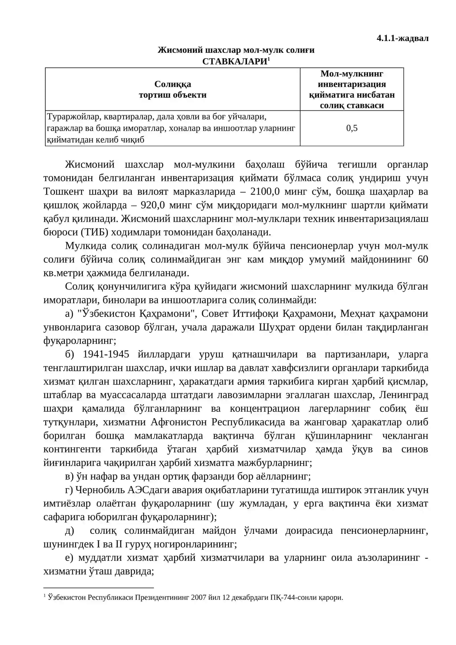 Жисмоний шахслардан ундириладиган мол-мулк солиғи 2