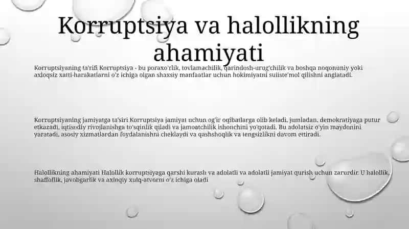 Korruptsiyaning Shakklari 2