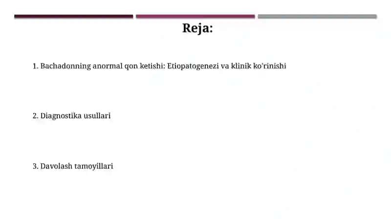 Bachadonning anormal qon ketishi: Ta'rif va epidemiologiya 2
