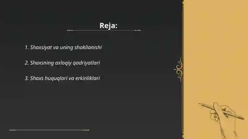 Shaxsiyat va uning shakllanishi 2