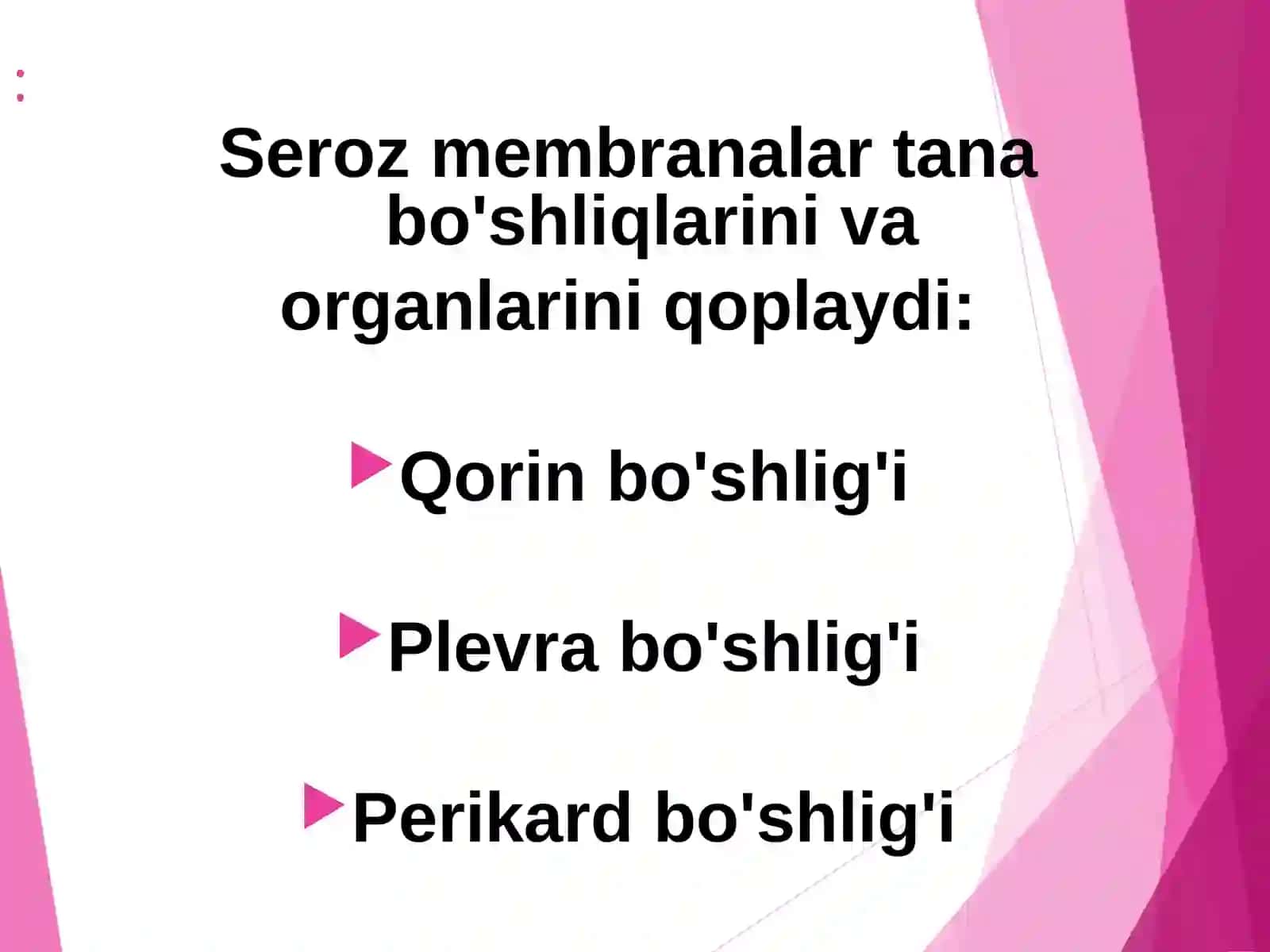 Transsudat va ekssudatni tekshirishNabiyeva F.S 2