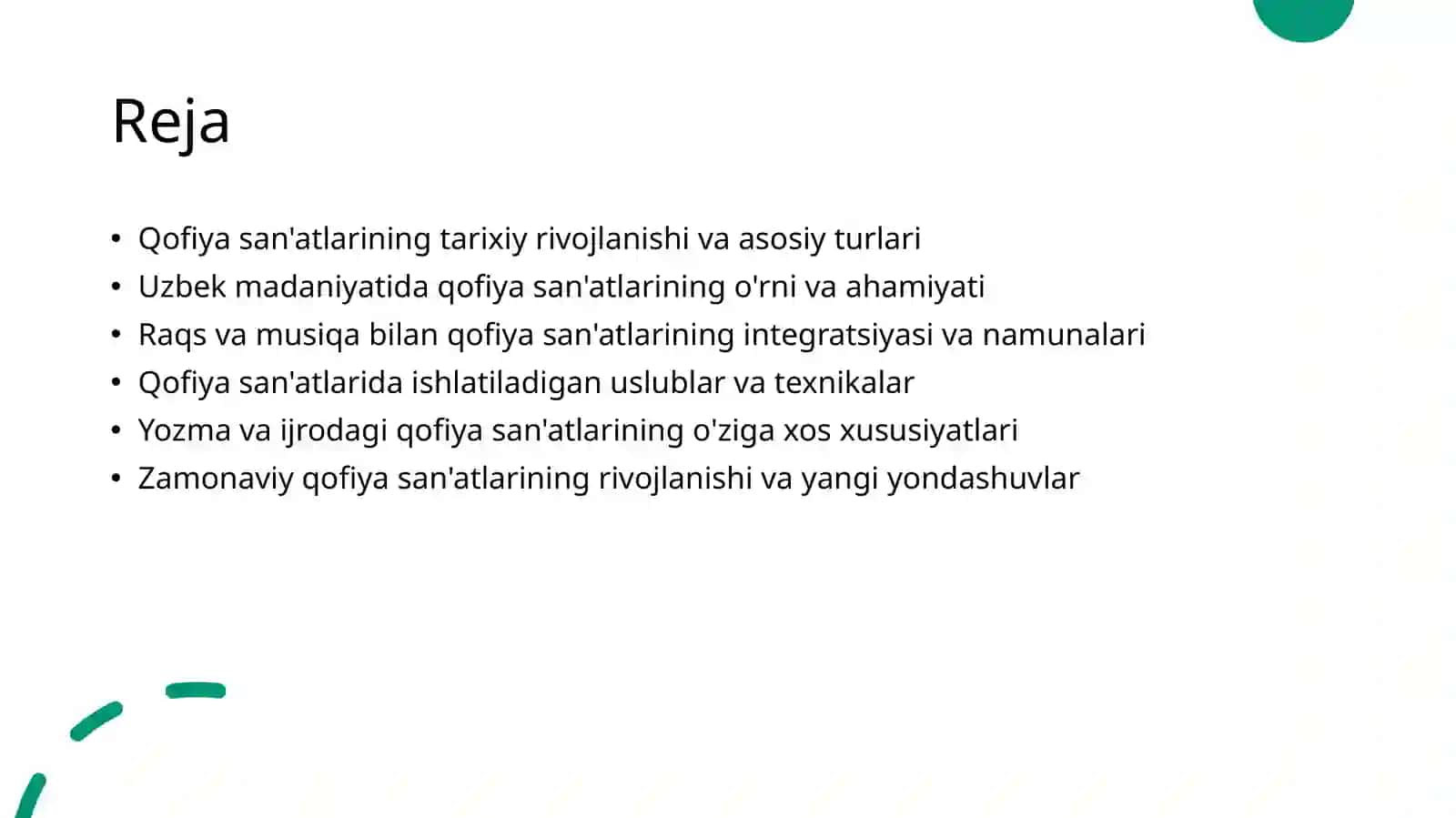 Qofiya san'atlariga misollar keltirish 2