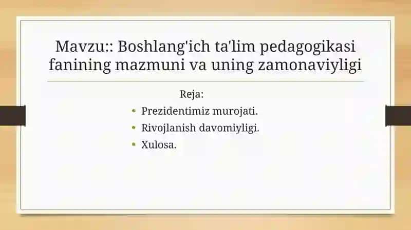 Boshlang'ich ta'lim pedagogikasi 2
