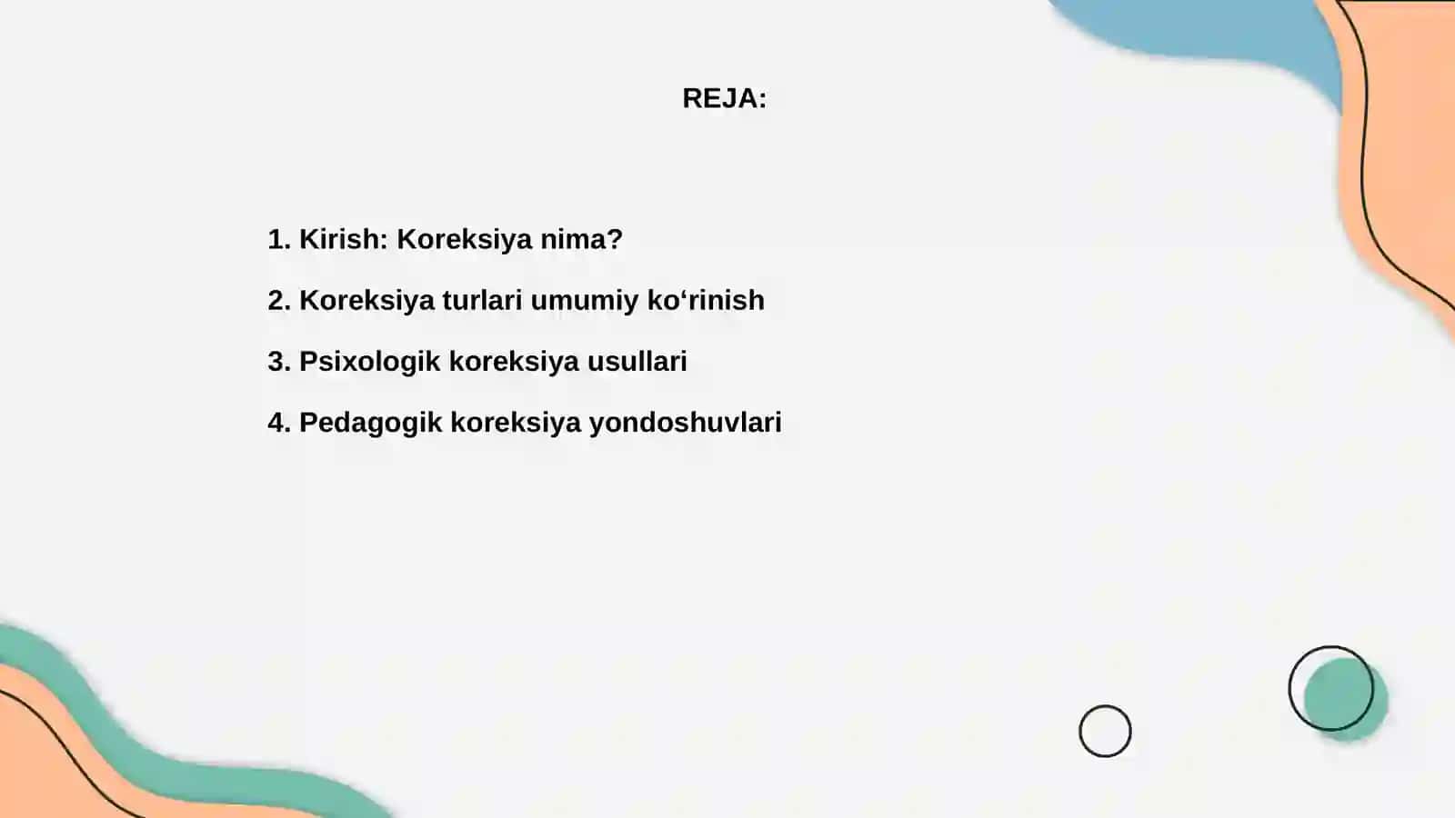 Koreksiya turlari 2