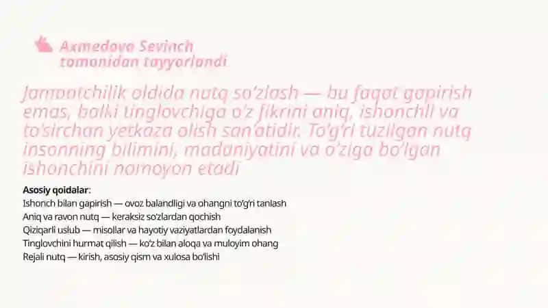 Jamoatchilik oldida nutq so‘zlash 2