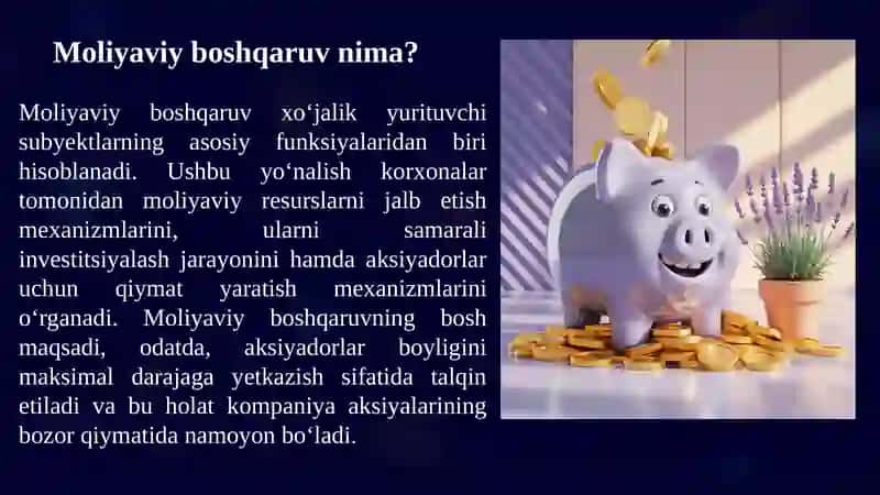 Moliyaviy boshqaruv 2