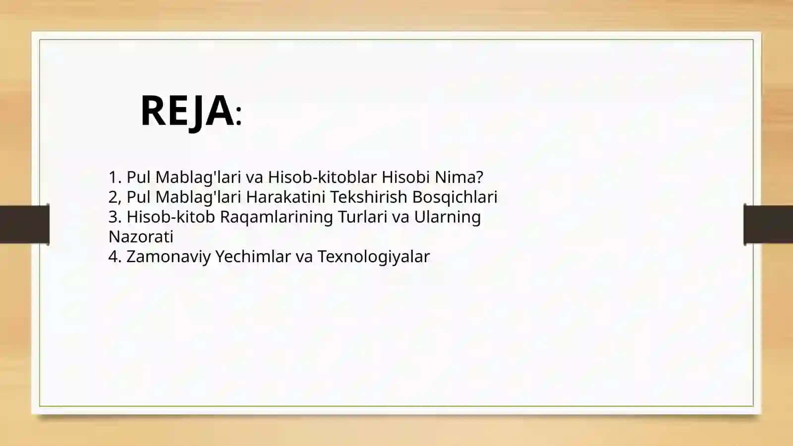 Hisob-kitob Raqamidagi Pul Mablag'lari Harakatini Tekshirish 2