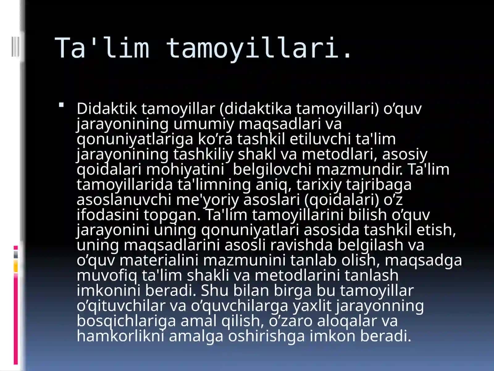 Didaktik tamoyillar 2
