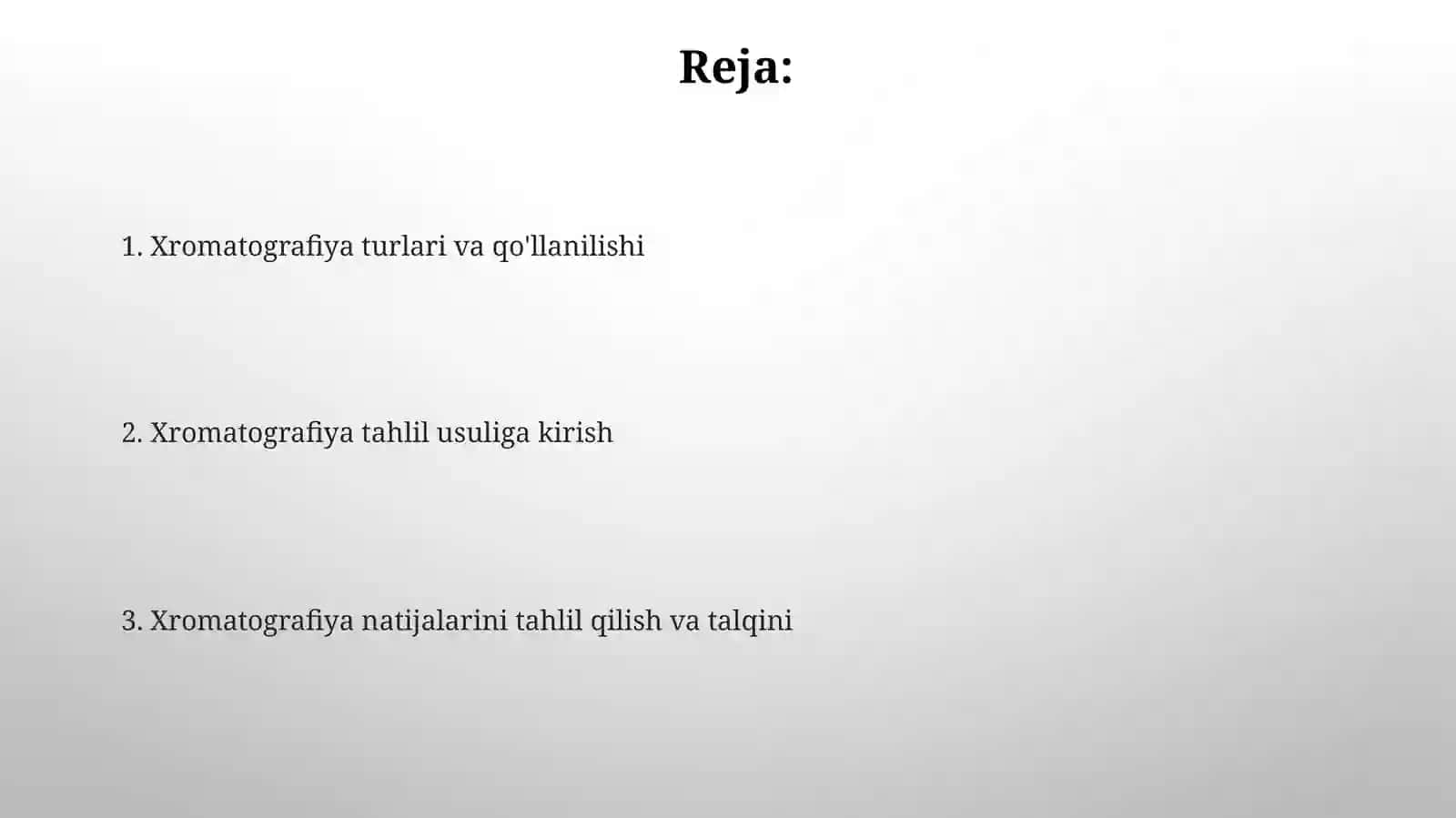 Analizning xromotografiya usuli 2