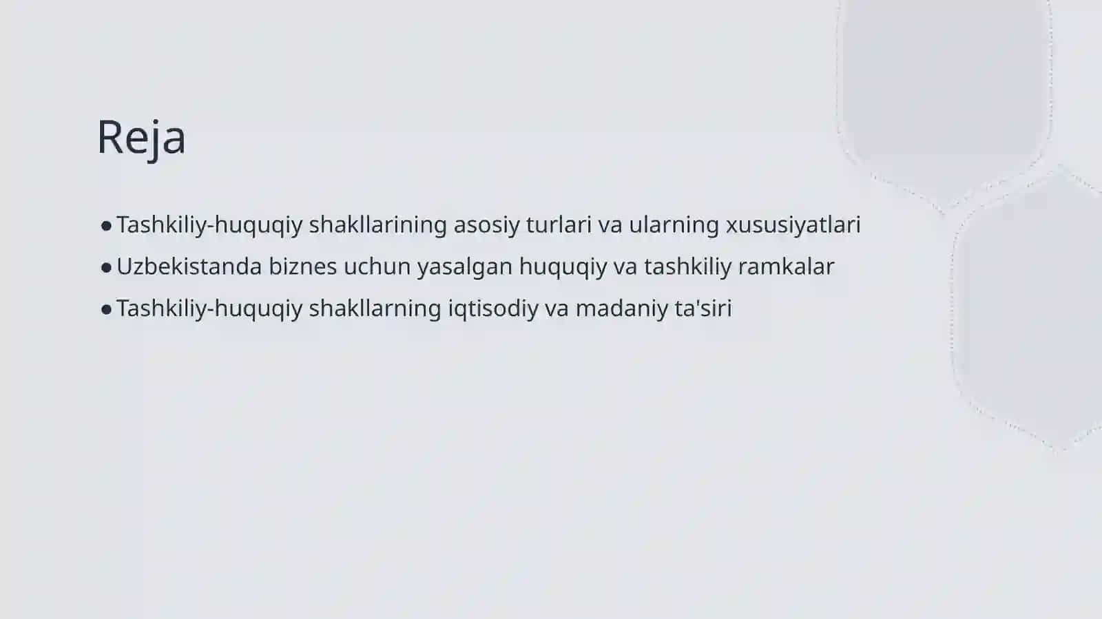 Tadbirkorlikning tashkiliy-huquqiy shakllari 2
