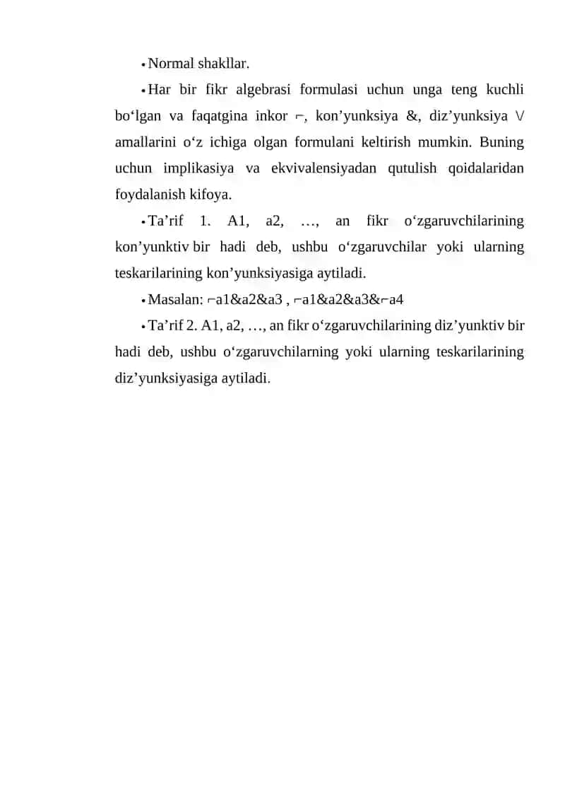 Mukammal normal shakllar 2