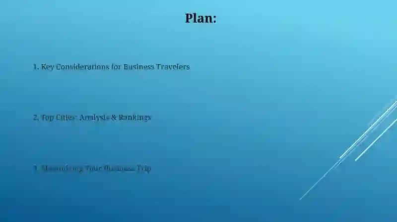 Present "Best cities for business travel." 2