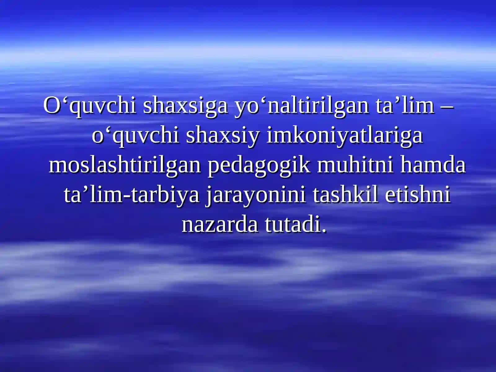 SHAXSGA YO’NALTIRILGAN TA’LIM TEXNOLOGIYALARI 2