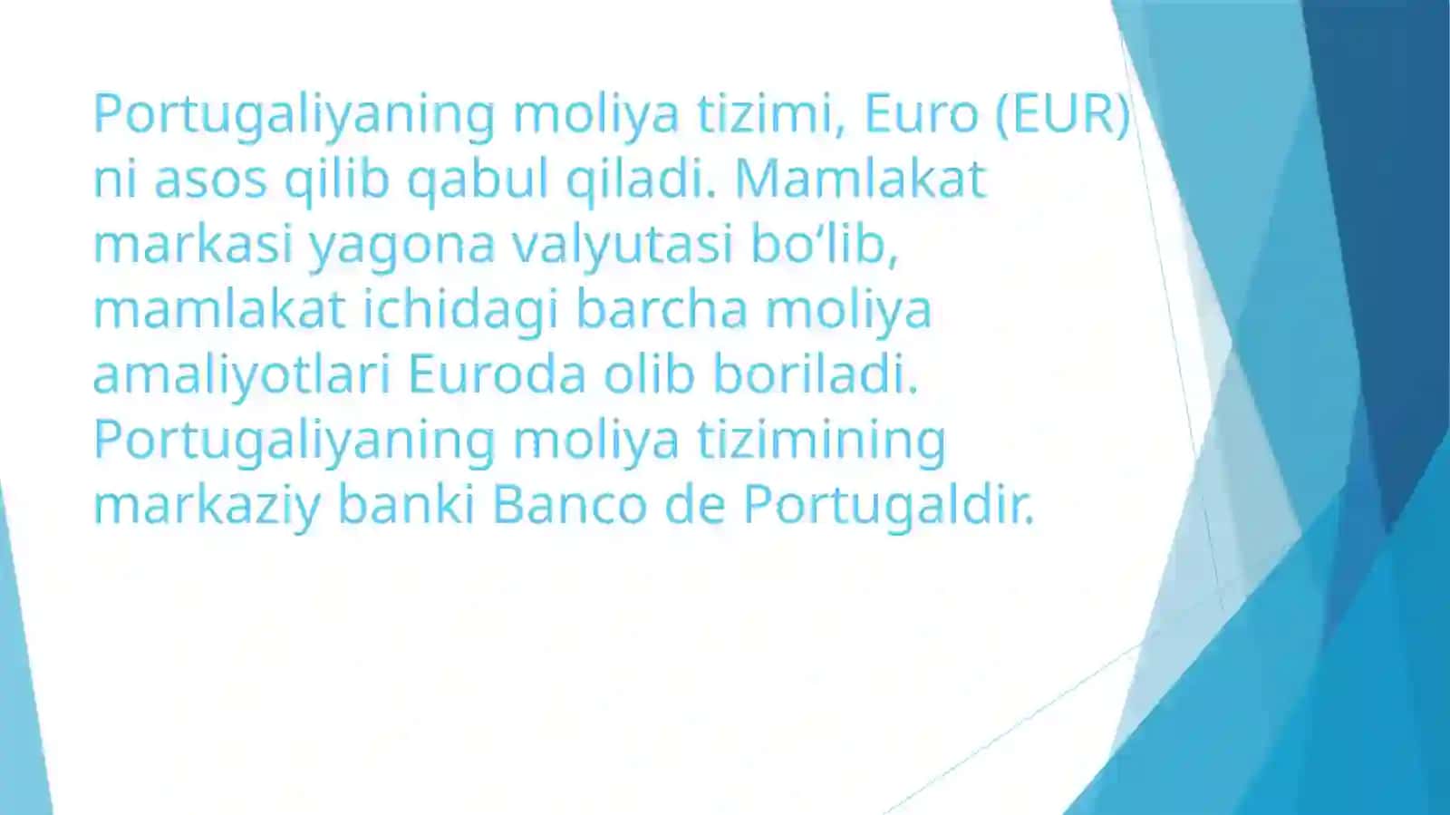 Portugaliyaning moliyaviy xolati 2