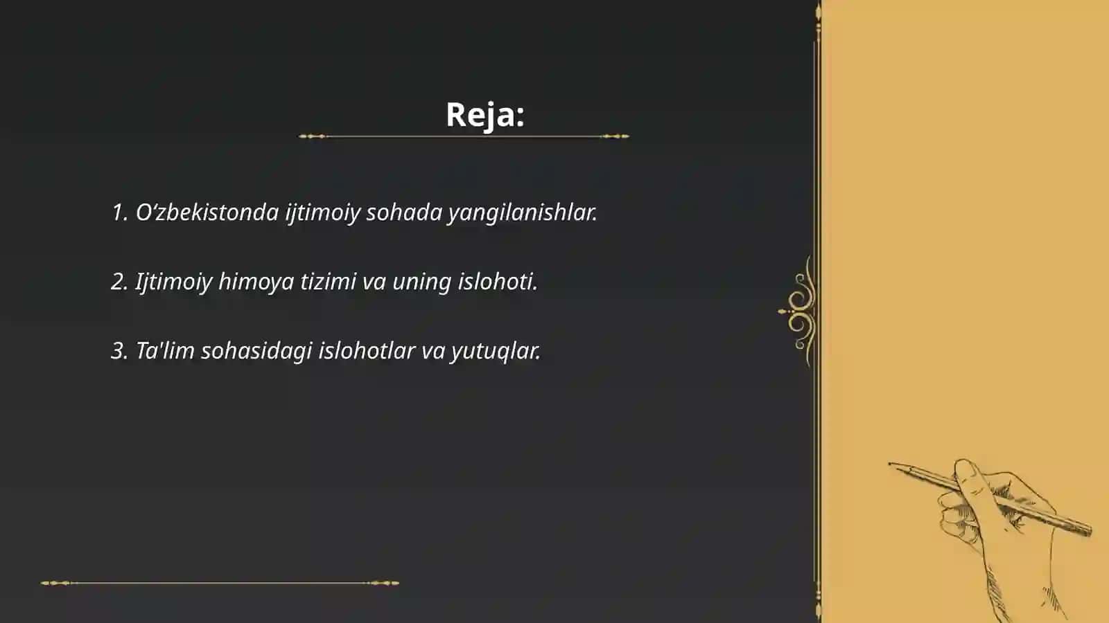 Oʻzbekistonda ijtimoiy sohada amalga oshirilayotgan oʻzgarishlar mazmun va mohiyati 2
