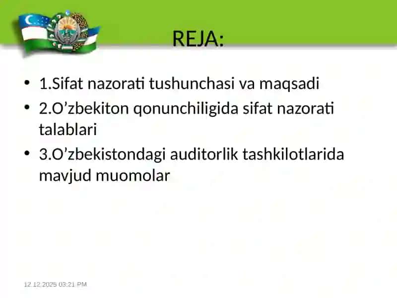 O’zbekistonda auditorlik tashkilotlari dasifat nazorati 2