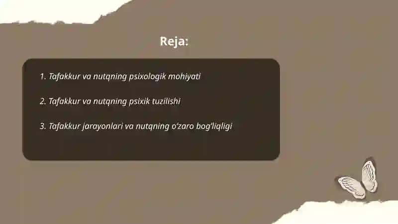 Tafakkur va nutqning psixologik tavsifi 2
