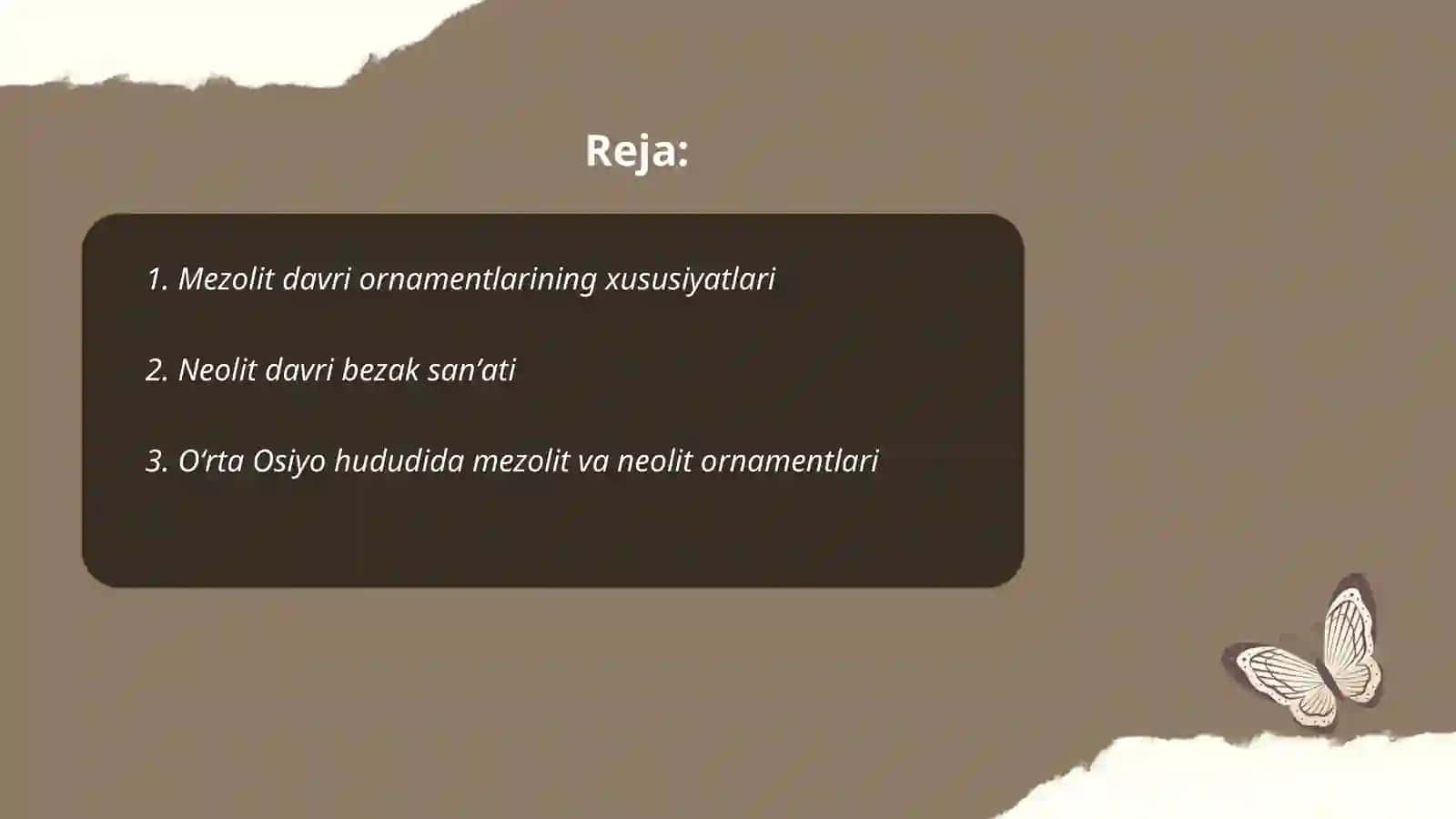 Oʻrta Osiyo mezolit va neolit davri ornamenti 2