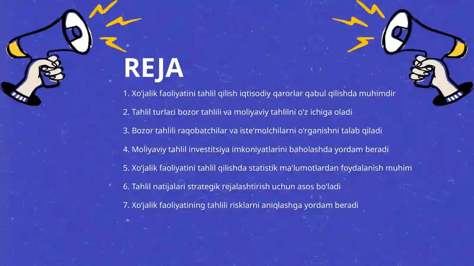 Xoʻjalik faoliyati tahlilining turlari 2