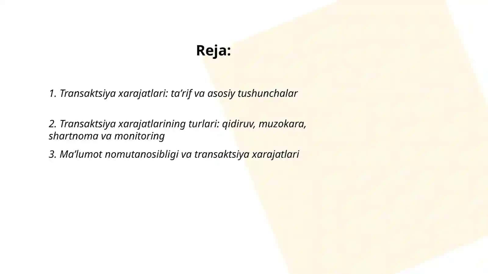 Transaktsiya xarajatlari 2