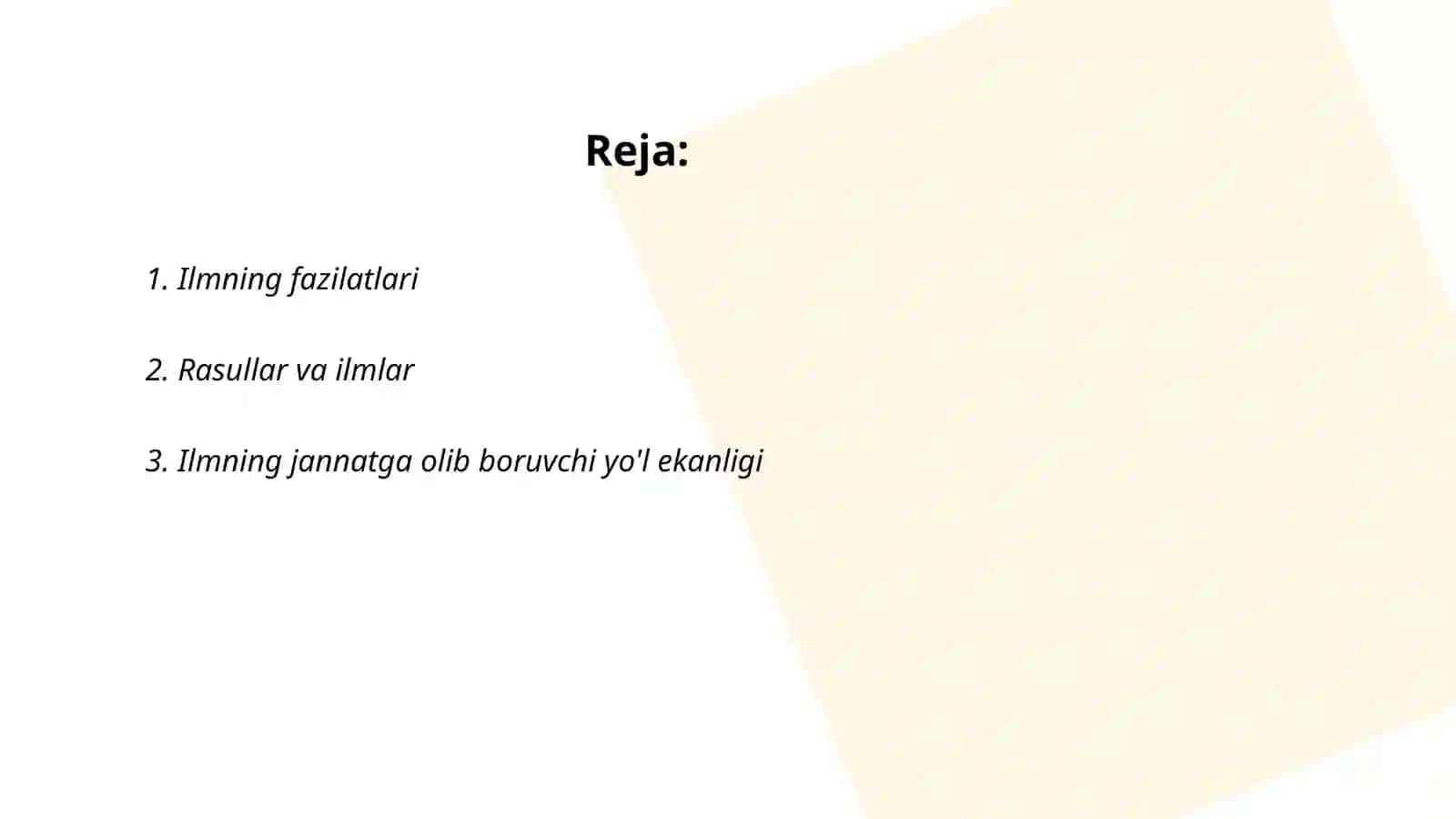 Hadislarda ilm o'rganish masalalari 2