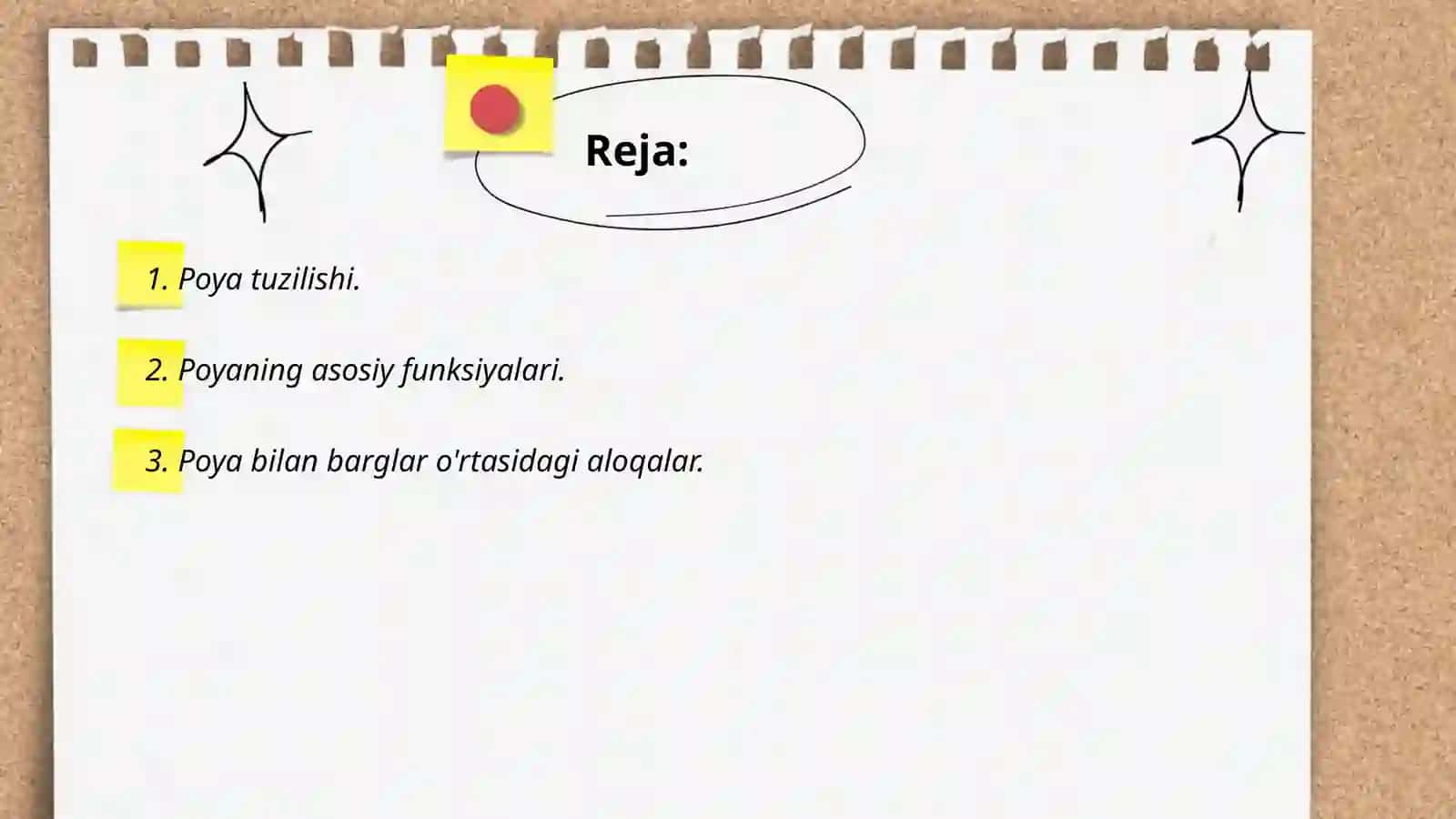 Poya va uning vazifalari 2
