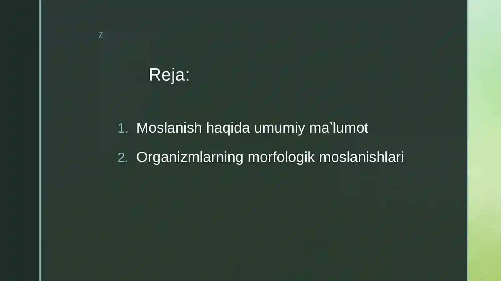 Moslanishning Turlari va Xususiyatlari 2