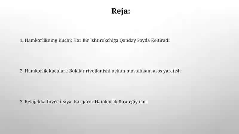 Hamkorlikning Kuchi: Har Bir Ishtirokchiga Qanday Foyda Keltiradi 2