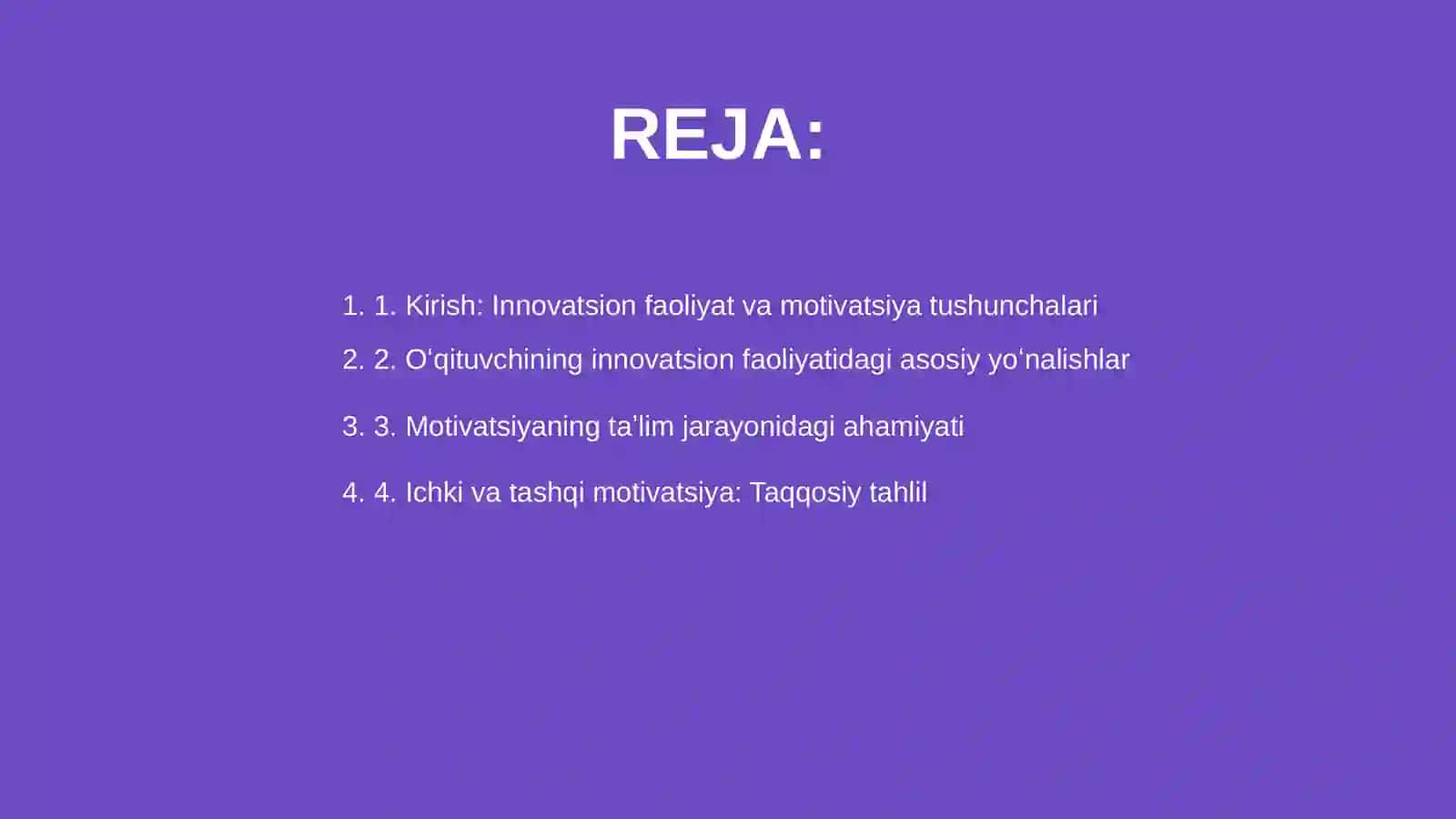 Innovatsion Faoliyat va Motivatsiya 2